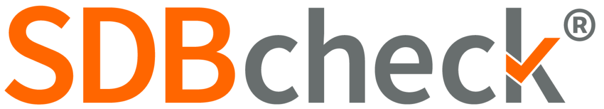Logo von SDBcheck® – der digitalen Lösung zur Prüfung und Verwaltung von Sicherheitsdatenblättern