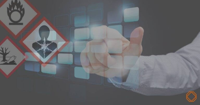 Symbolisches Klicken auf digitale Gefahrstoffdaten