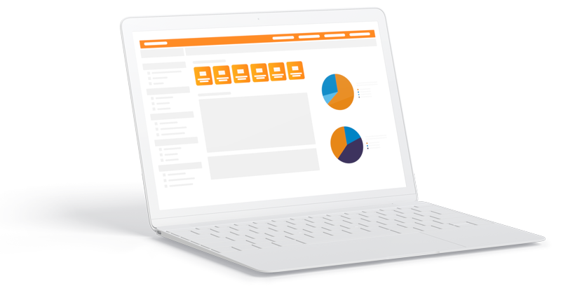 Notebook mit geöffnetem SDBcheck®-Dashboard – digitale Auswertung von Sicherheitsdatenblättern mit Diagrammen und Strukturübersicht